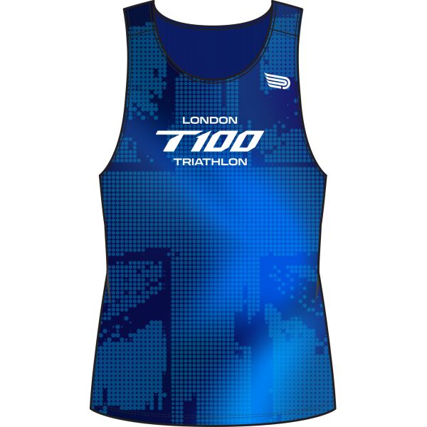 Womens London Singlet Blue Thumbnail